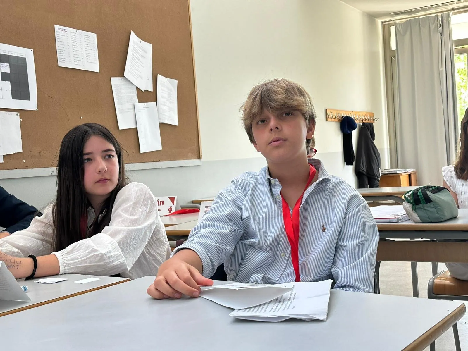 Alumnos del Colegio Paraíso durante un comité